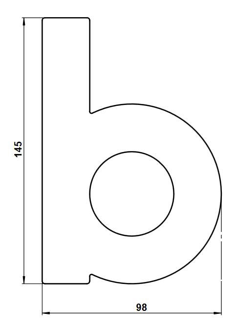 Albert 690931 Edelstahl-Buchstabe "b"