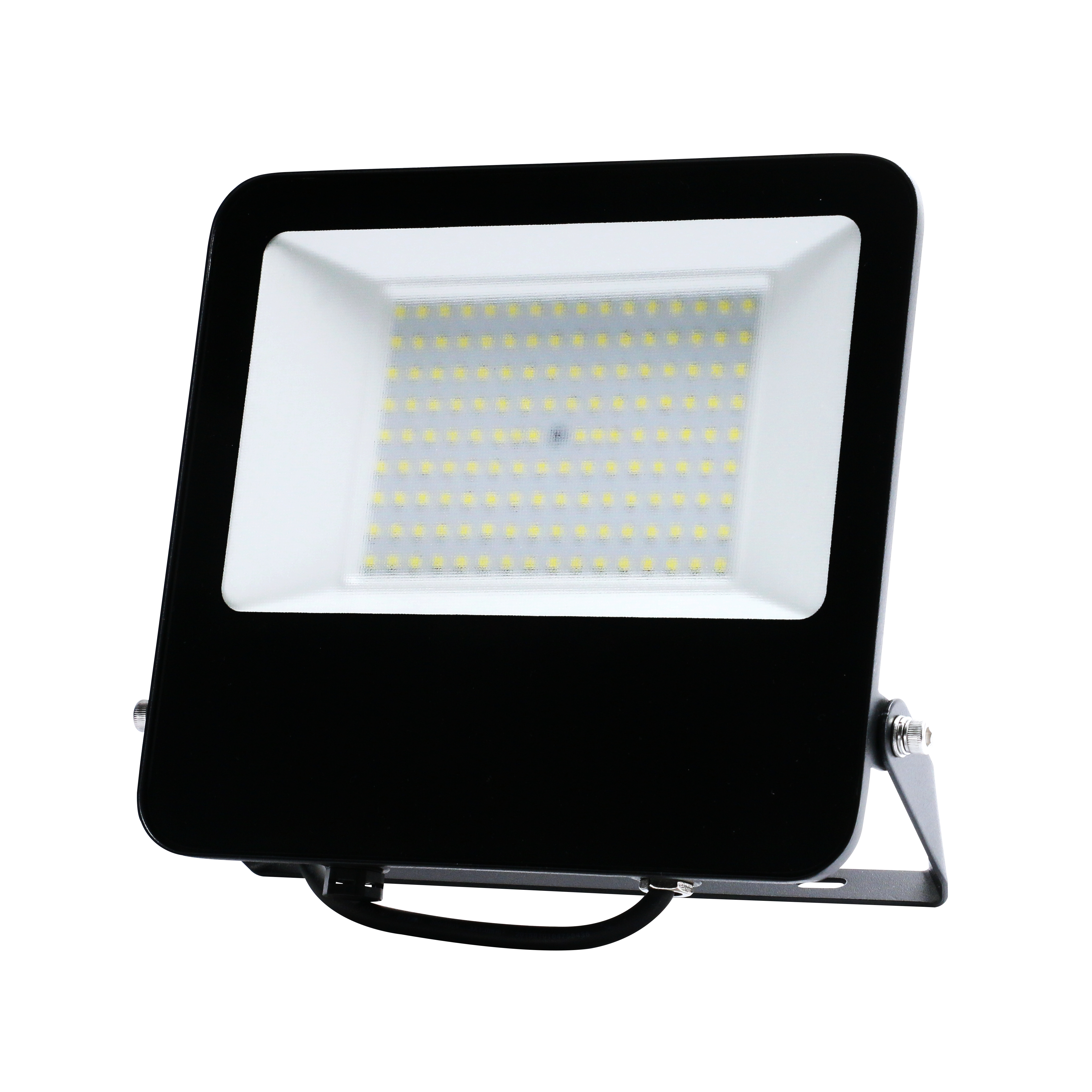 Heitronic VO-501418 LED Flutlichtstrahler DERBY 2.0, 100 W, 4000 K, neutralweiss mit 1,4 m Anschlusskabel und freie Enden
