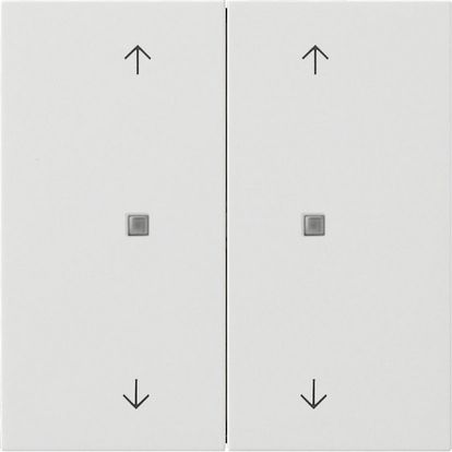 Gira 5174112 Taster Wippe 2-fach Pfeile , One und KNX, Flächenschalter, reinweiß glänzend
