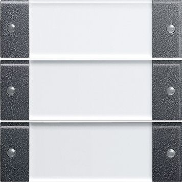 Gira 213328 Wippenset 3-fach mit Beschriftungsfeld, System 55, Klar/anthrazit