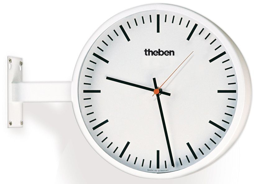 Theben 5009251 OSIRIA 242 SR KNX Nebenuhr, doppelseitige Wanduhr