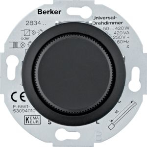 Berker MAN0101317 Uni Dim. Softr Z-St, Serie 1930, softtouch, schwarz