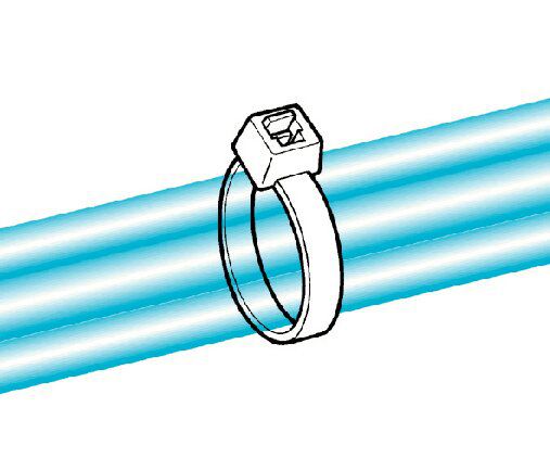 Hellermann Tyton 111-12019 Kabelbinder, 7,6x390mm transparent