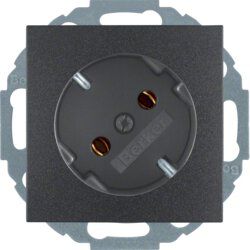 Berker 47271606 Schutzkontakt-Steckdose 45°, S.1/B.3/B.7, anthrazit matt