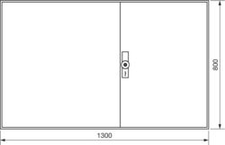 Hager ZB15W, univers Z Leerschrank m. Tür IP54, H=800mm, 5 Felder