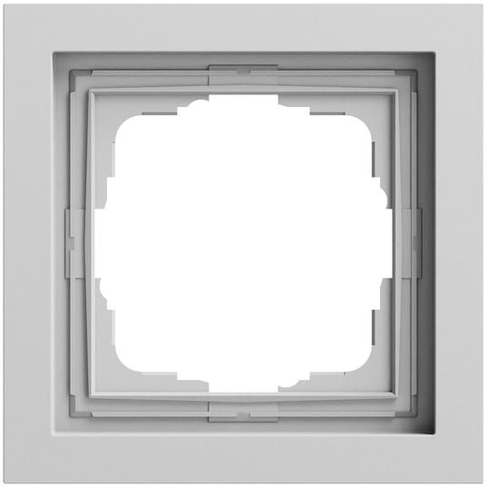 Gira 0211765 Abdeckrahmen 1-fach für flachen Einbau, Gira F200, grau matt (lackiert)