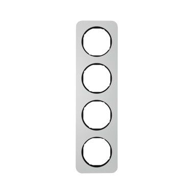 Berker 10142184 Rahmen 4-fach, R.1, Alu/schwarz