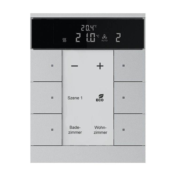 Busch-Jaeger SBR/U6.0.11-83 Busch-Tenton KNX Raumtemperaturregler 6-fach, aluminium silber matt, Busch-Tenton