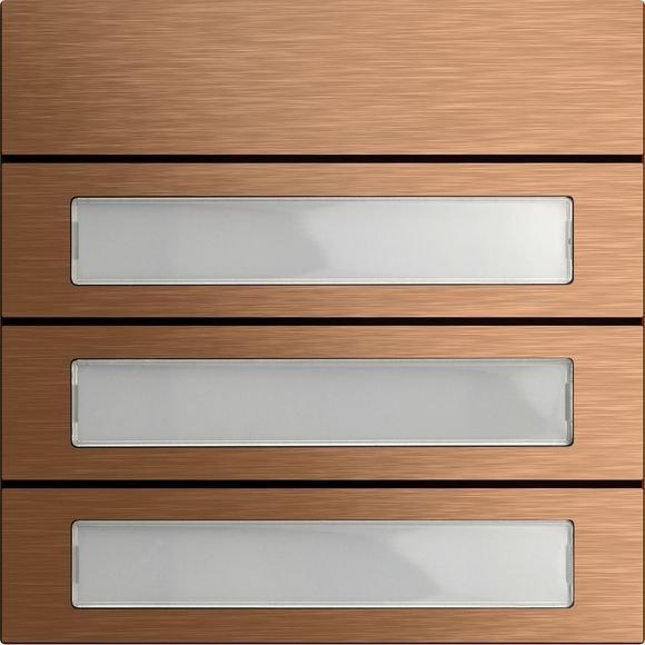 Gira 5533921 Ruftastenmodul 3-fach, System 106, Bronze