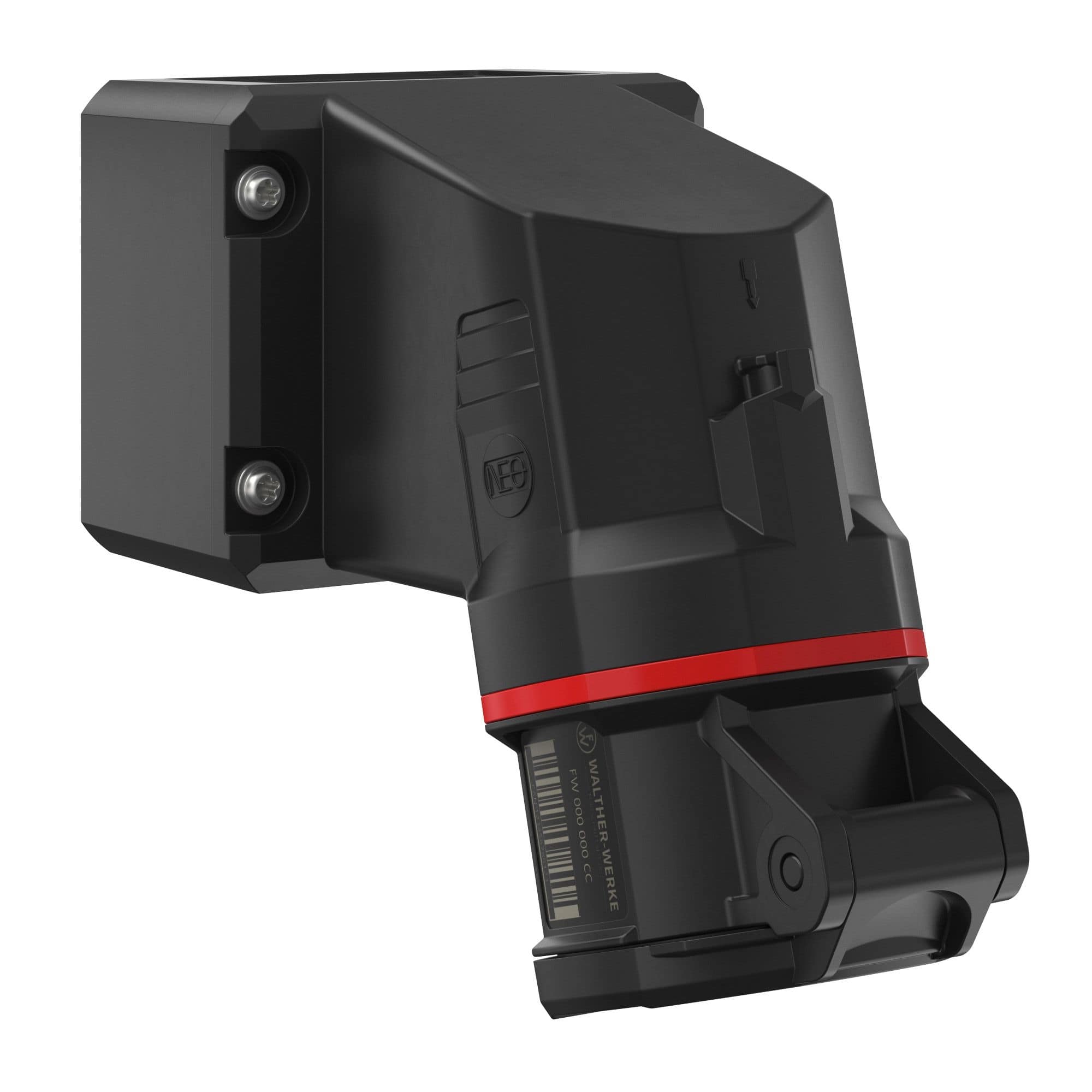 Walther Werke FW111403CC CEE NEO Wandsteckdose 16A 4P 3h IP54 mit Käfigzugfeder-Technik und drehbarem Boden