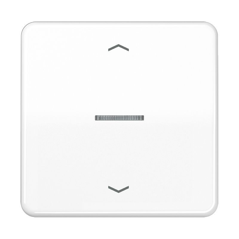 Jung CD101KO5PWW Wippe mit Lichtleiter, mit Pfeilsymbolen für Taster 1-fach, Duroplast, F10, Serie CD, alpinweiß