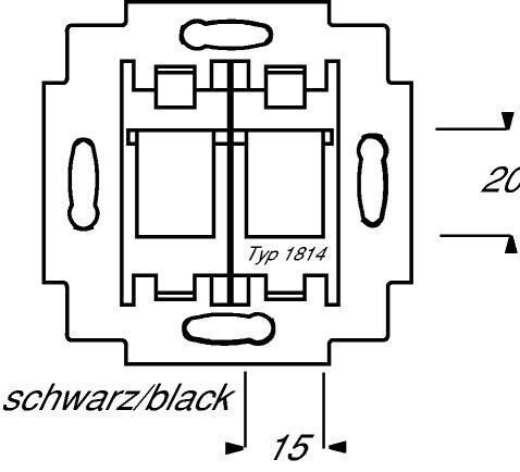Busch-Jaeger 1814 Tragring mit schwarzem Sockel, schwarz, UP-Montagedosen und -Einsätze