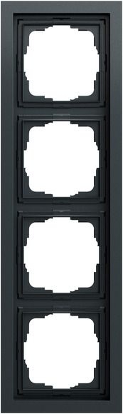 Gira 0214735 Abdeckrahmen 4-fach für flachen Einbau, Gira F200, anthrazit (lackiert)