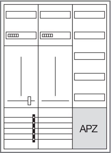 Hager ZB333U25N Zählerschrank 2 ZP 3-Punkt-Befestigung