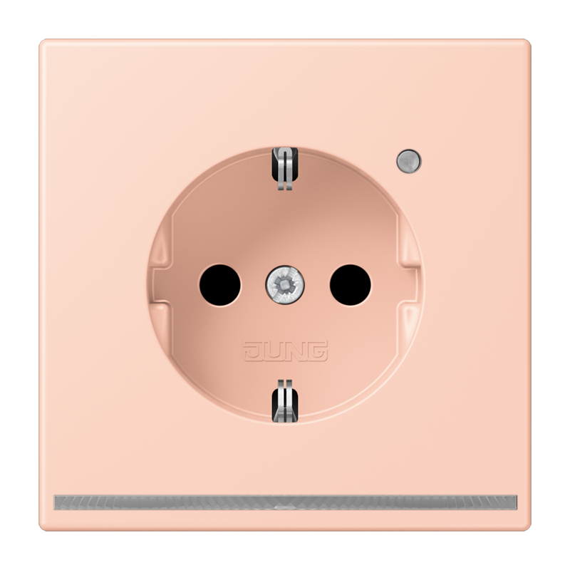 Jung LC1520OLNW234 Schutzkontakt-Steckdose mit LED-Orientierungslicht, Safety+, Les Couleurs® 32112, l’ocre rouge clair