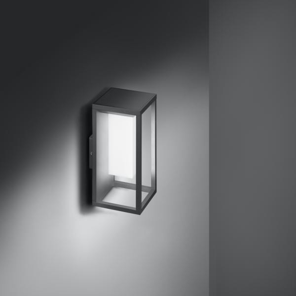 Brumberg 65322103 RUBI LED-Solarwandanbauleuchte 2,2 W, 3.000 K, schaltbar, IP54, strukturgraphit