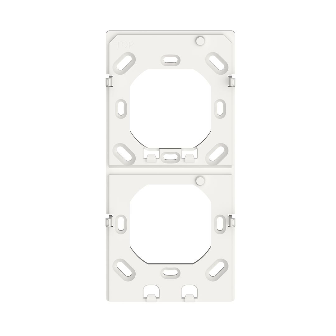 Theben 9070822, Montageplatte 2-fach ION, Zur vertikalen Montage von zwei LUXORliving ION Tastsensoren auf einer Standard-Doppeldose, weiß