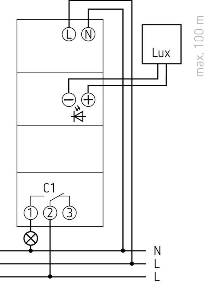 Theben 1100910 LUNA 110 plus AL Analoger Dämmerungsschalter, Aufbau-Lichtsensor, 1 Kanal