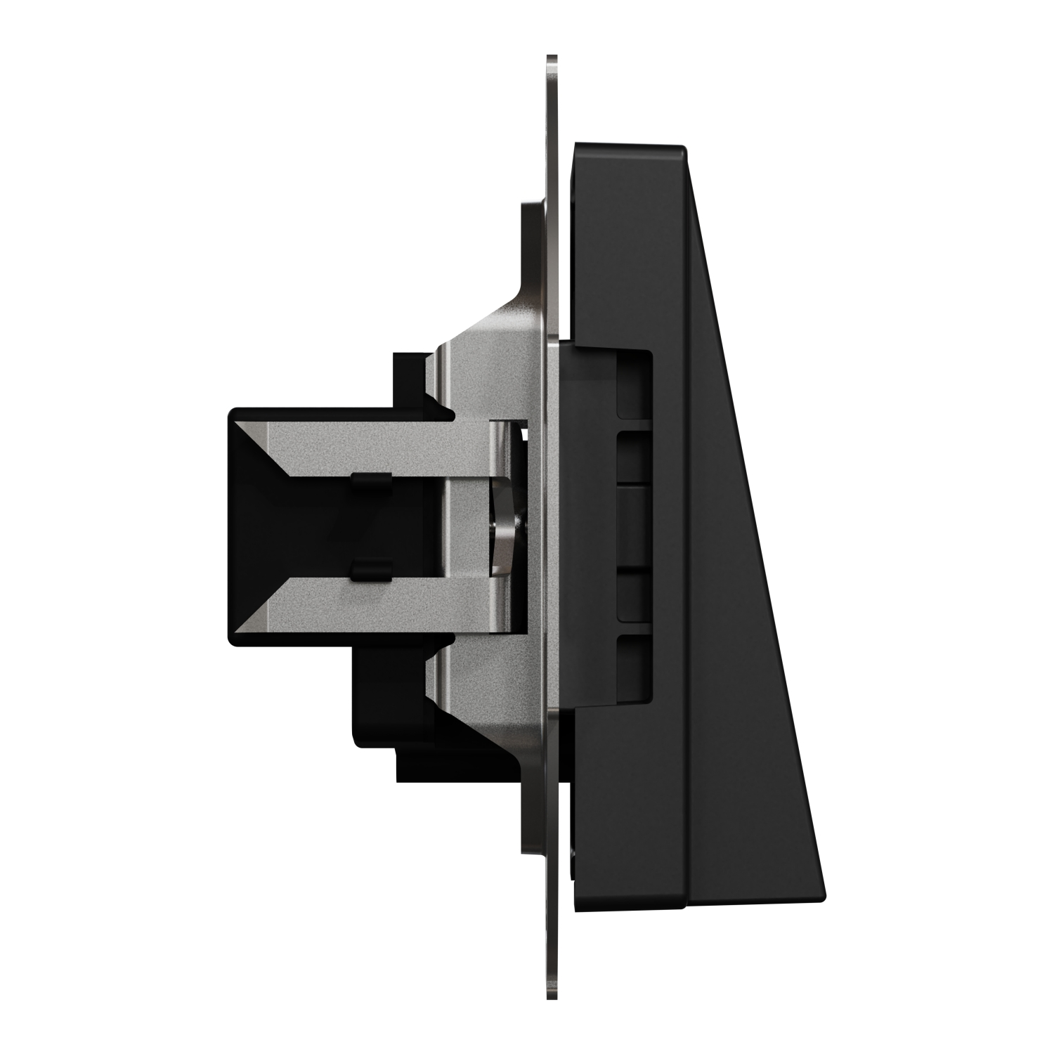Merten MEG4071-0403 Zentralplatte Leitungsauslass, System M, schwarz matt
