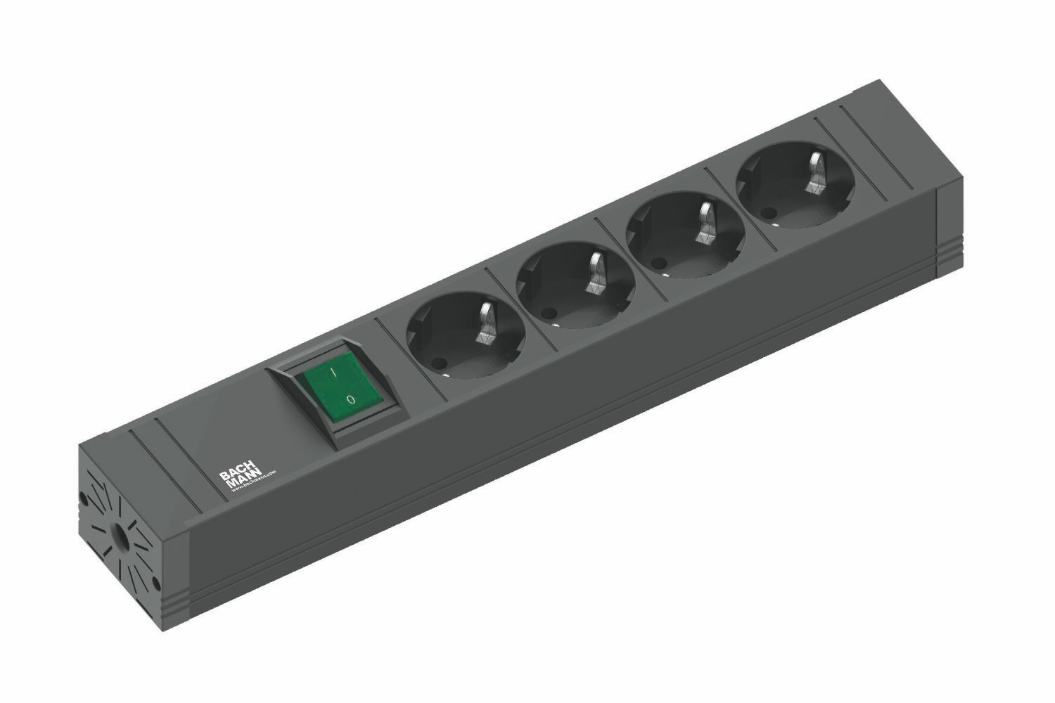 Bachmann 420.0012 Steckdosenleiste CONNECT LINE 4x CEE7/3 1x Schalter Strom 2,0m