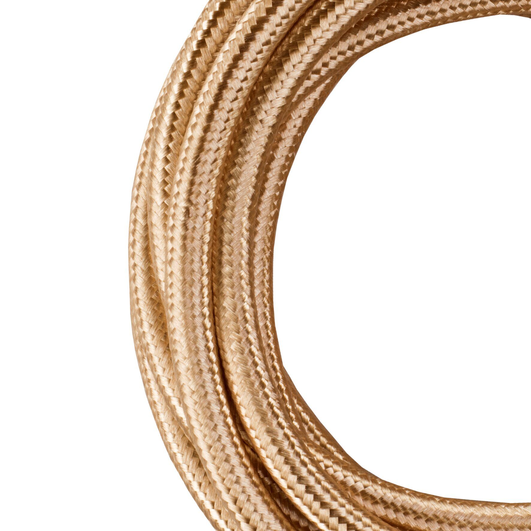 BAILEY 140313 Textilkabel 2x0,75mm², Länge 3m, champ. metallic