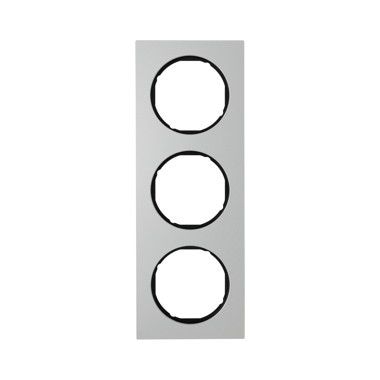 Berker 10132284 Rahmen 3-fach, R.3, Alu/schwarz