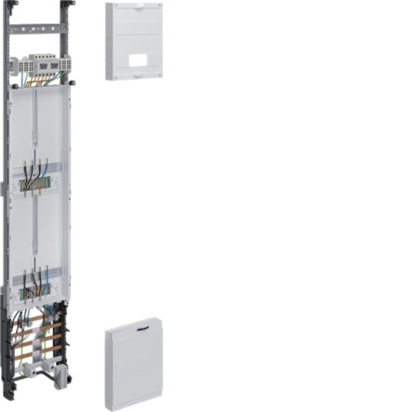 Hager ZH52U3NT Komplettfeld, universZ, 1350 × 250 mm, 3-Punkt, 2 Zählerplätze, 10 mm², mit Trennfunktion, verdrahtet
