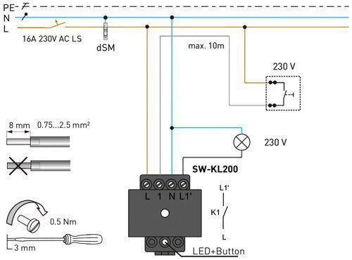 digitalSTROM SW-KL200 Joker Klemme L
