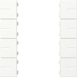 Gira 502027 Wippenset 4-fach Tastsensor 4.55 Plus, reinweiß seidenmatt