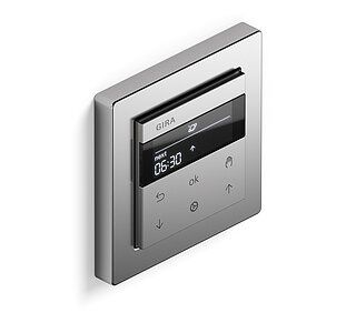 Gira 5366600 S3000 Jalousie- und Schaltuhr Display, System 55, Edelstahl(lackiert)