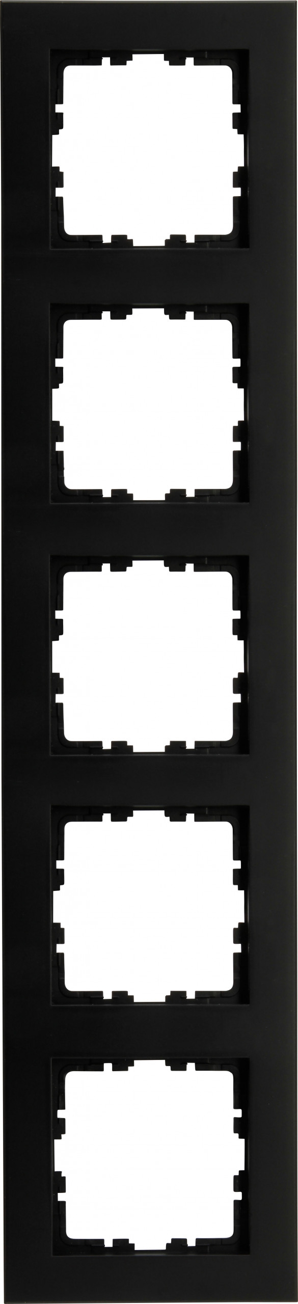 Kopp 407250000 HK07 PURE - Abdeckrahmen 5-fach, Farbe: schwarz matt