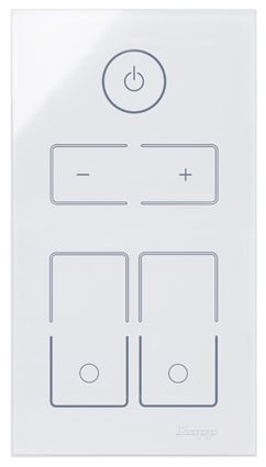 Kopp 854212010 Glas-Touchsensor 2fach senkrecht, für Dimmer/Doppelschalter