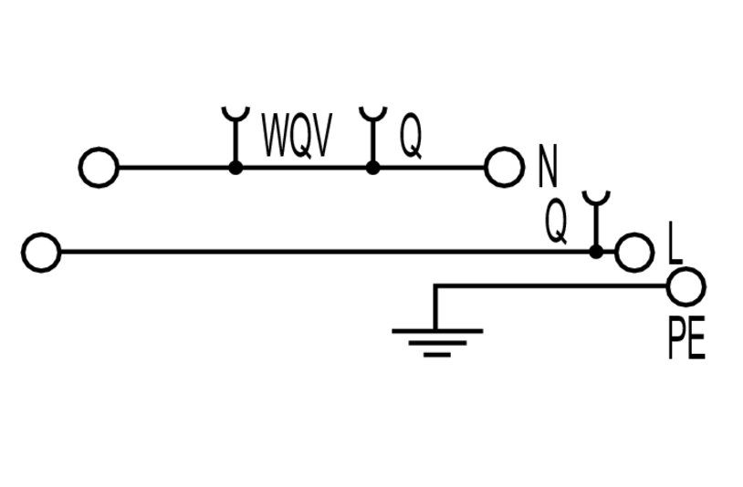 Weidmüller WDL2.5/N/L/PE  Verteiler-Reihenklemme 2,5mm² mit WQV