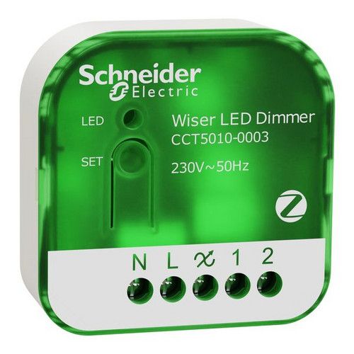Schneider CCT5010-0003 Wiser UP-Dimmaktor, Schalten und Dimmen, ZigBee, 230V AC, 200W