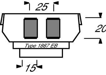 Busch-Jaeger 1867 EB Sockel 2 x 6- und 8-polige Modular-Jack Kat. 3, anthrazit, Datenkommunikationssystem (DKS)