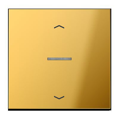 Jung FMGO1700P eNet Taster Standard 1-fach, mit Pfeilsymbolen, Metall goldfarben PVD-beschichtet, Serie LS, goldfarben