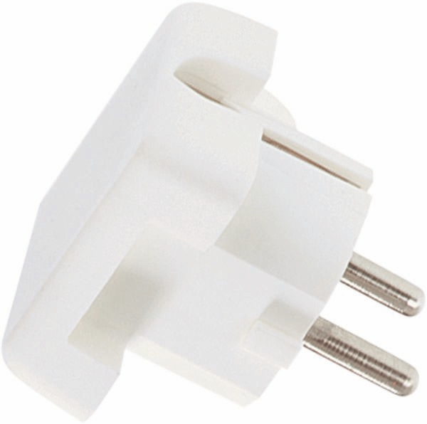 Bachmann 911.270 Schutzkontakt-Stecker (Winkel/Fläche), 16 A, 250 V, bruchfest, mit seitlicher Einführung, IP20, weiß