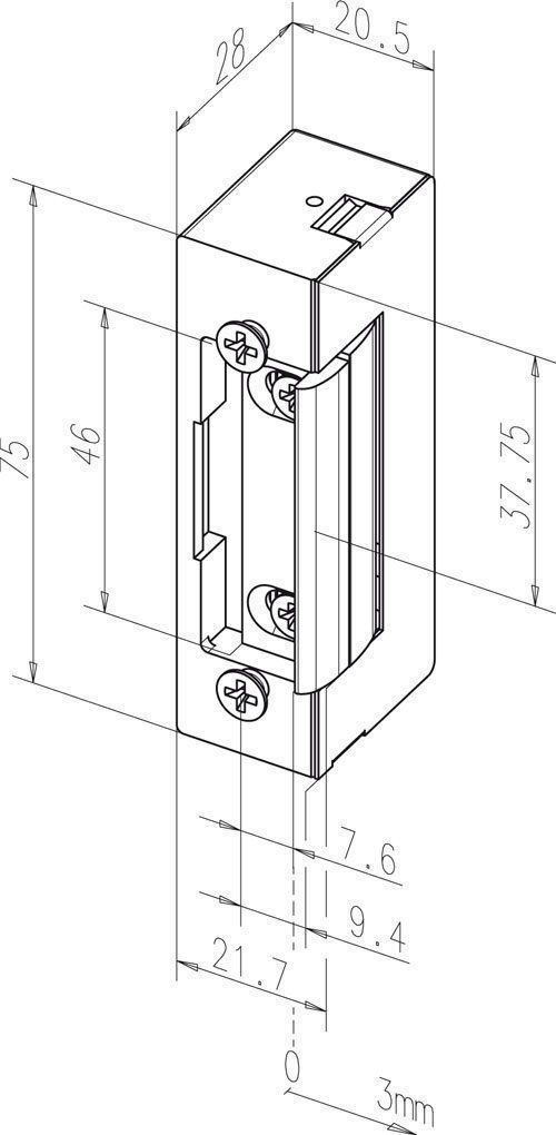 effeff 17E-R11 Türöffner, 8-16V, re+li, ohne Schließblech