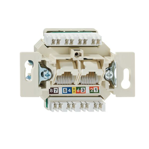 Rutenbeck 132104050 ClassEA iso U-Anschlussdose, ungeschirmt, 2-fach, Unterputz, mit Kunststofftragstegen, mit Spreizkrallen, für Abdeckungen der Elektro-Installationsmaterial-Hersteller