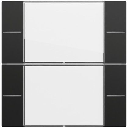 Gira 577274 Wippenset 2-fach mit Beschriftungsfeld für Tastsensor 4.70, System 70, schwarz matt (lackiert)