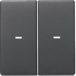 Berker MAN0202223 Abdeckung für Tastsensor-Modul 2-fach mit Linse, Q.x, tiefschwarz matt