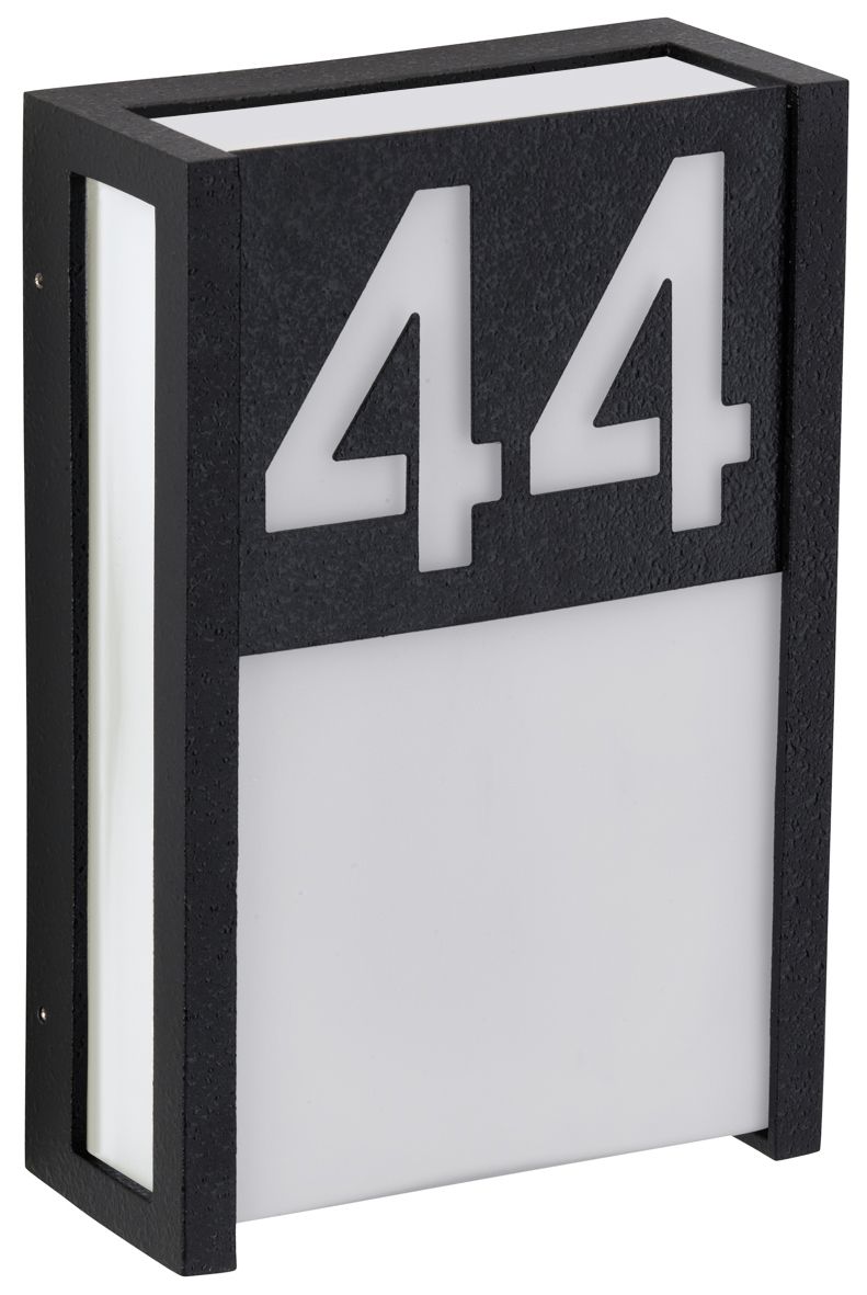 Albert 666400 Hausnummern-Wandleuchte, LED 10W, schwarz