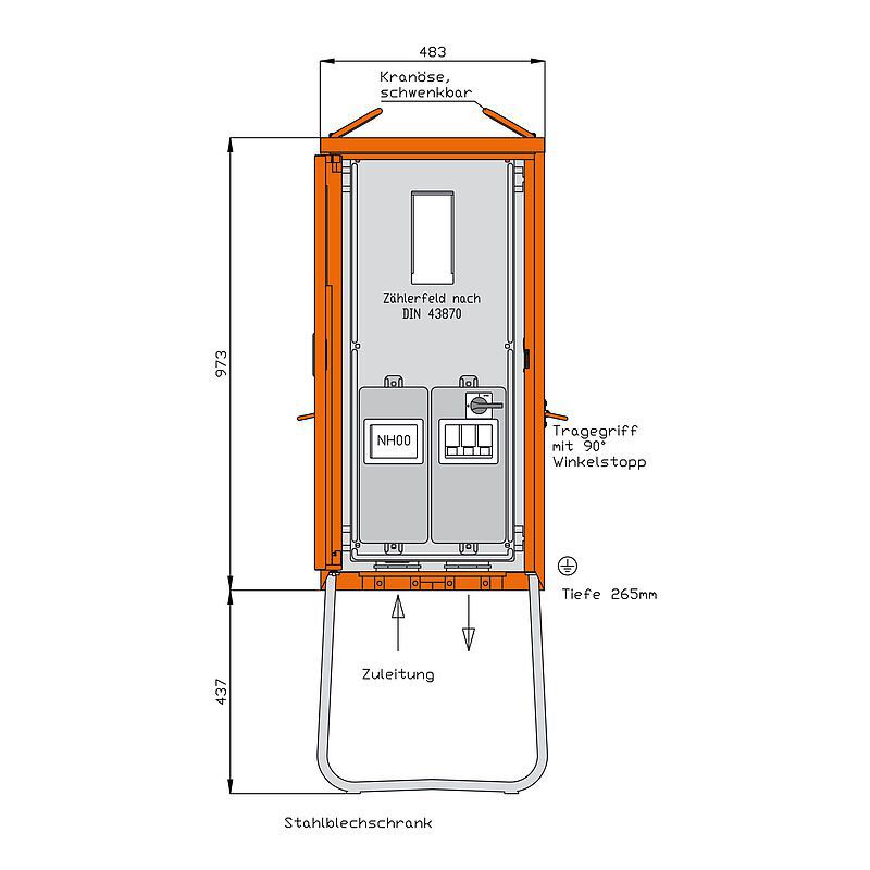 Walther WA0011 Anschlussschrank 55kVA