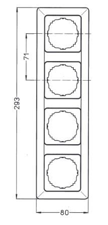 Kopp 306837007 Abdeckrahmen 4-fach, HK 02