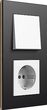 Gira 0211226 Abdeckrahmen 1-fach, Gira Esprit, Linoleum-Multiplex anthrazit