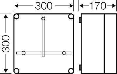 Hensel Mi 2200  Zählergehäuse IP 65, 300 x 300 mm