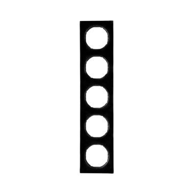 Berker 10152245 Rahmen 5-fach, R.3, schwarz glänzend