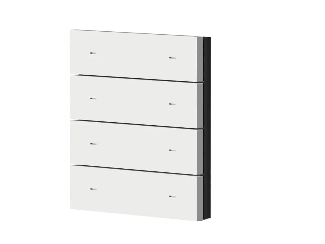 Theben 9080074 4-fach Wippe Metall weiß für iONprime PB KNX