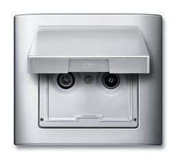 Merten 516560 Zwischenring mit Klappdeckel, AQUADESIGN, aluminium