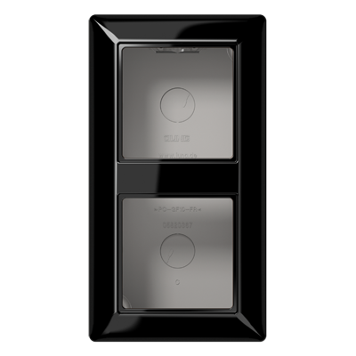 Jung AS582ASW Aufputz-Kappe 2-fach, Duroplast, Serie AS, schwarz